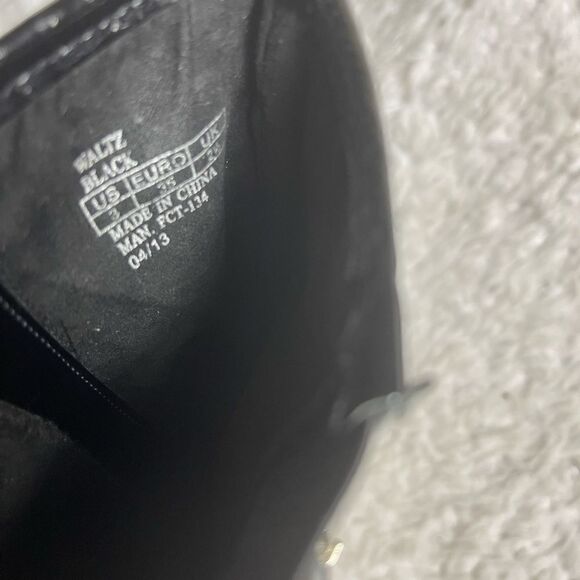 Stuart Weitzman girl Waltz Black mid calf rain boots glitter accent size 3 - Picture 9 of 12